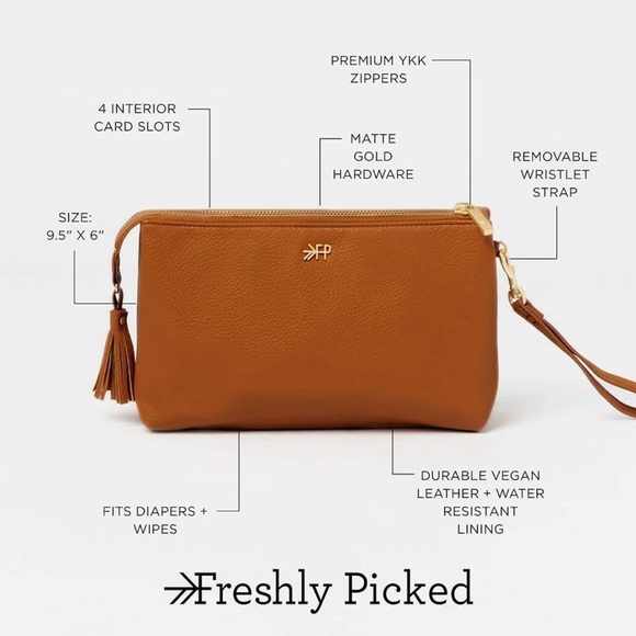 Freshly Picked Classic Zip Pouch Stone. NWOT. - Picture 7 of 8